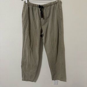 Vintage Gramicci Gray Organic Cotton Twill Belted Pants Gorpcore-Large